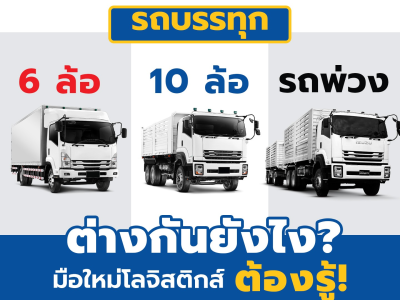 รถบรรทุก 6 ล้อ / 10 ล้อ / พ่วง /ต่างกันยังไง? มือใหม่โลจิสติกส์ต้องรู้!