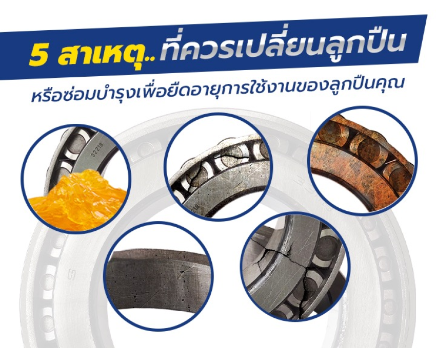 อาการต่างๆ ของลูกปืน เกิดขึ้นจากอะไร?